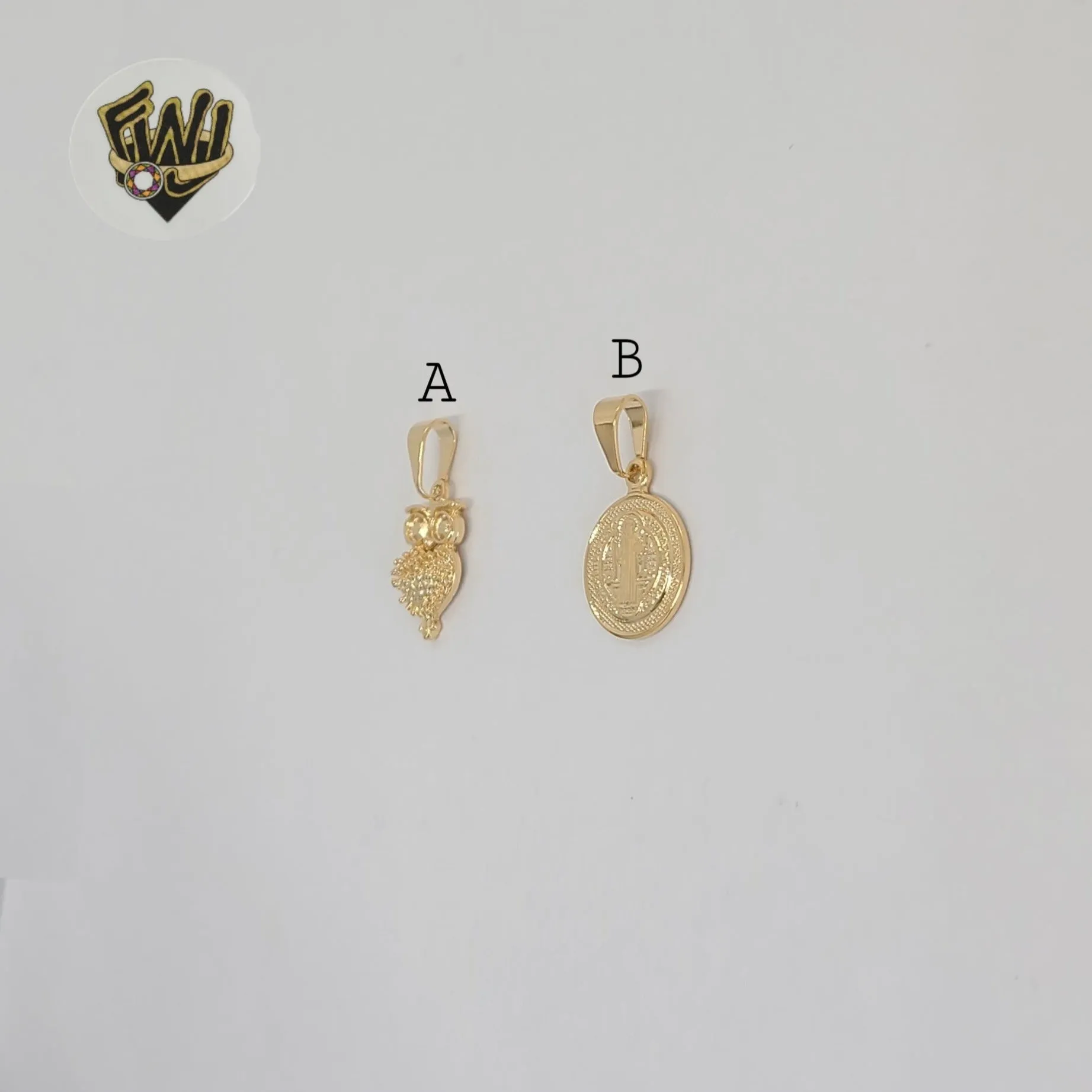 (1-2098) Gold Laminate - Small Plain Pendants - BGF