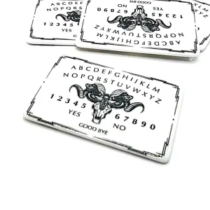 1 or 4 Pieces: White Ram Ouija Board Pendant Charms - Double Sided