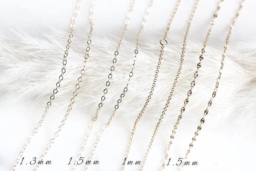 14k Cable Chain 1.3mm