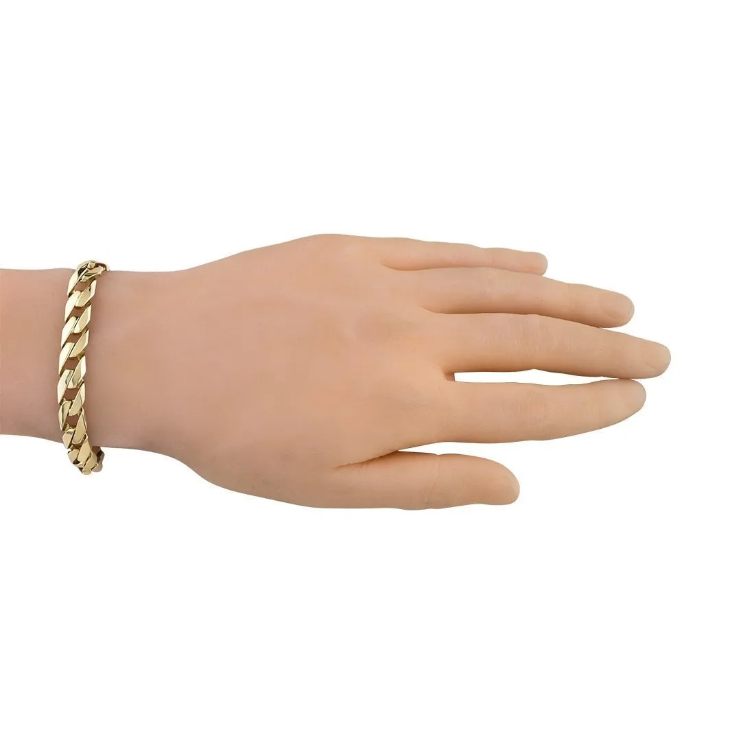 14k Yellow Gold Curb Link Bracelet 9.5 mm