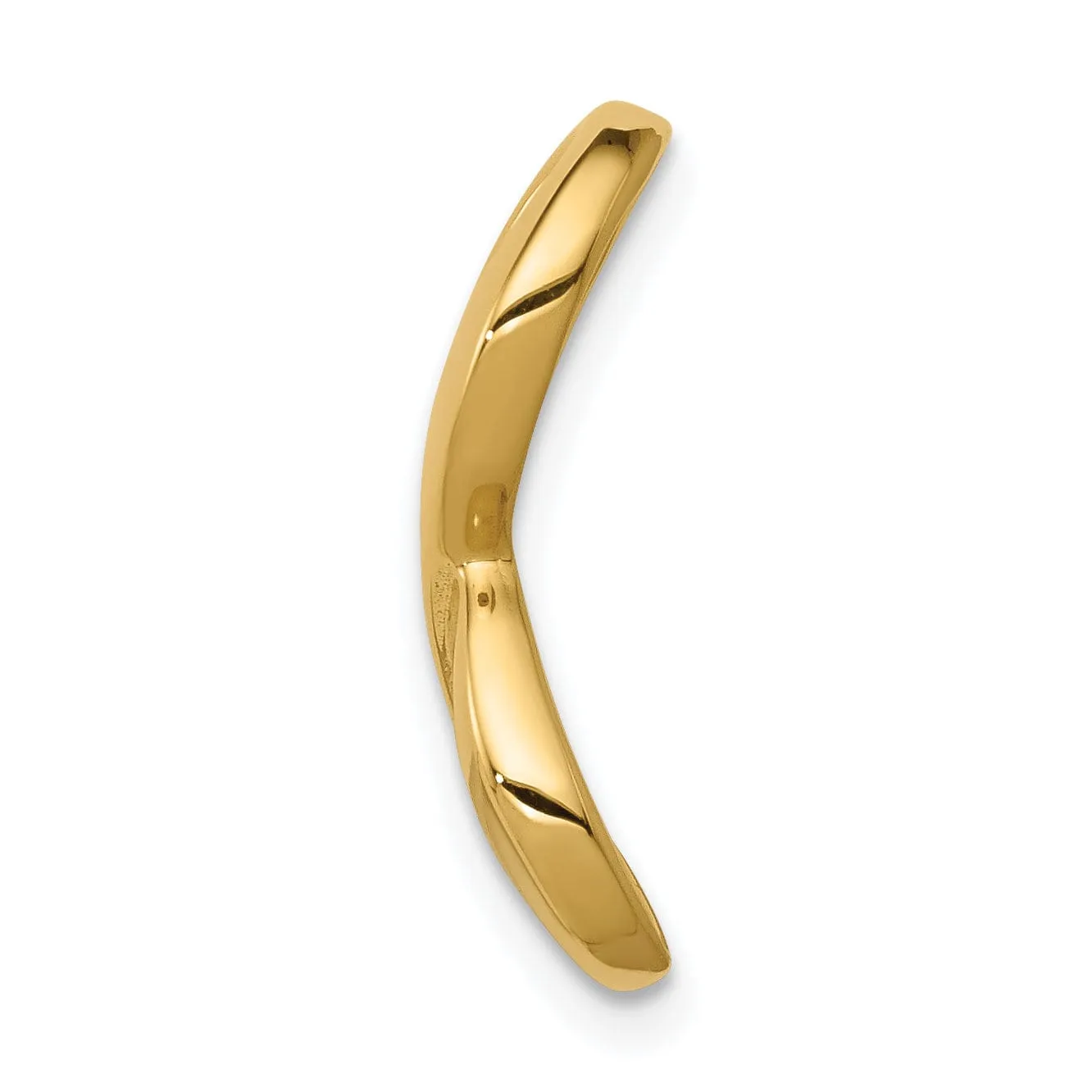 14k Yellow Gold Solid Polished Finish Fancy Infinity Figure-8 Design Omega Fits upto 3 mm Omega Slide