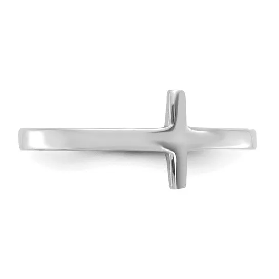 14kw Gold Sideways Cross Ring