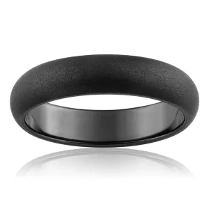 5mm Brushed Zirconium Gents Ring Size T, U & X