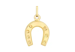 9ct Yellow Gold Horse Shoe Pendant