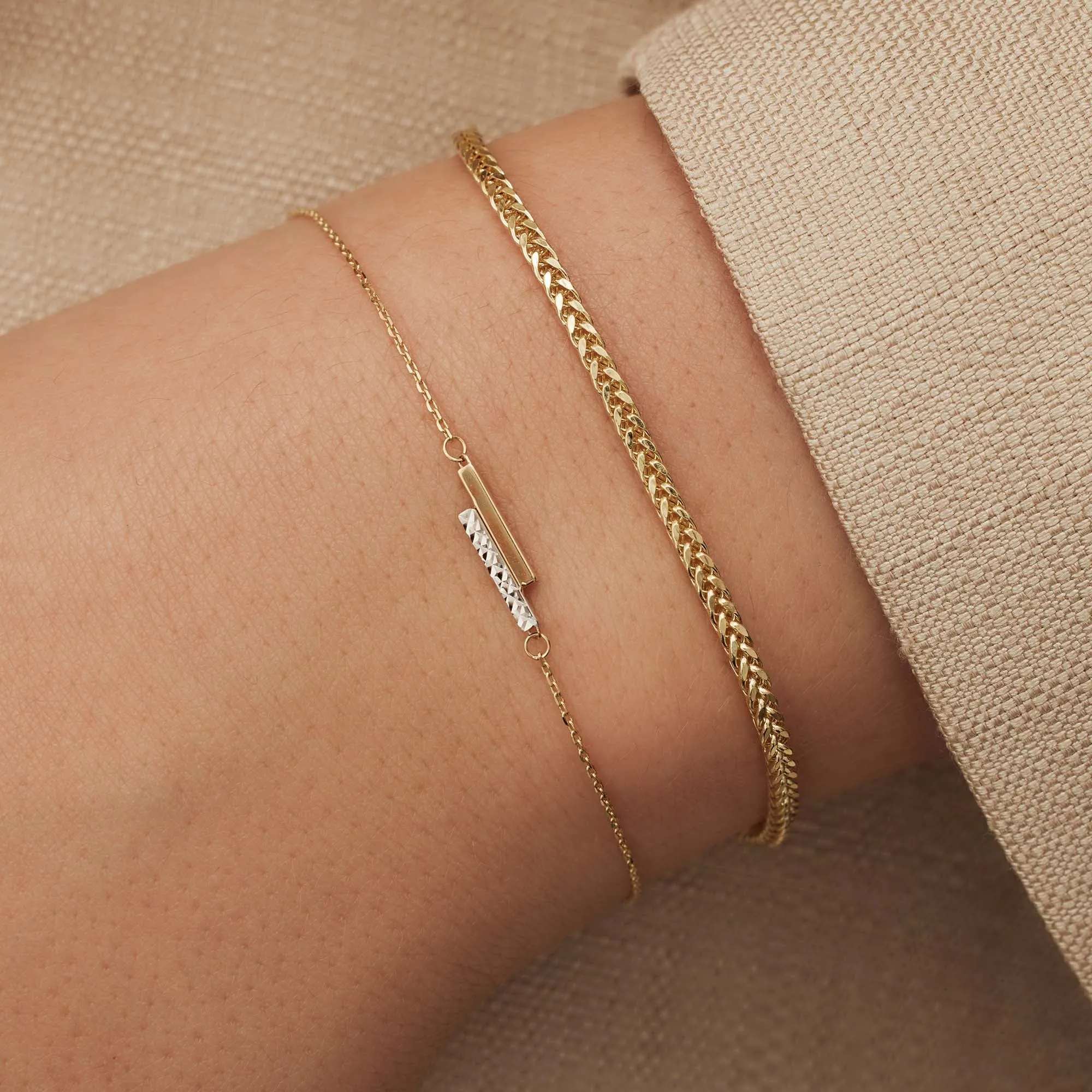 Aidee Sharla 14 karat gold link bracelet