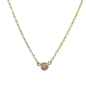 Amy Classic Bezel 0.4cm Necklace