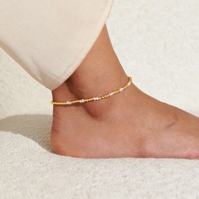 Anklet Pearl Gold Plated Anklet 23cm Stretch Anklet 6940