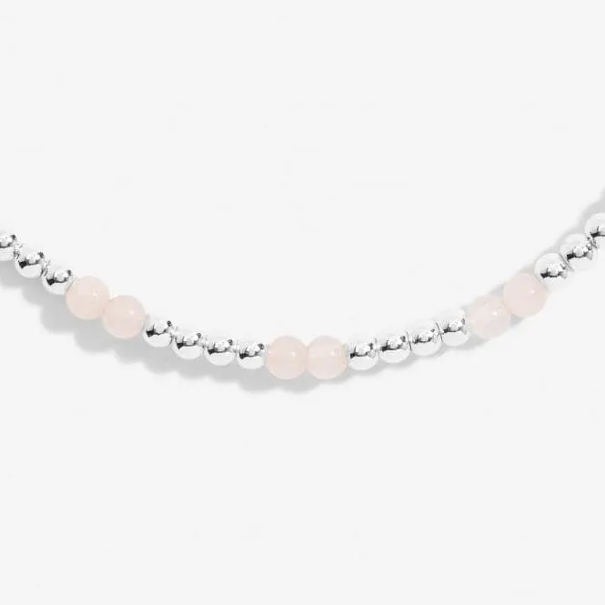 Anklet Rose Quartz Silver Plated Anklet 23cm Stretch Anklet 6939