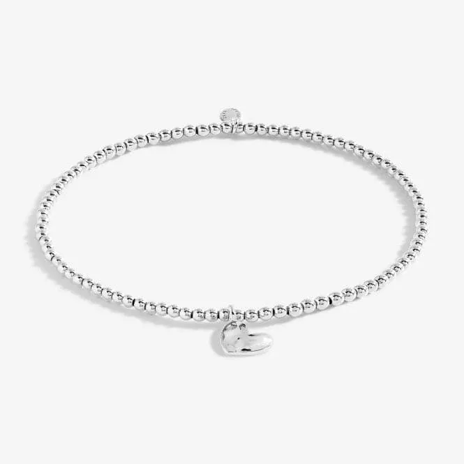 Anklet Silver Hammered Heart 5618