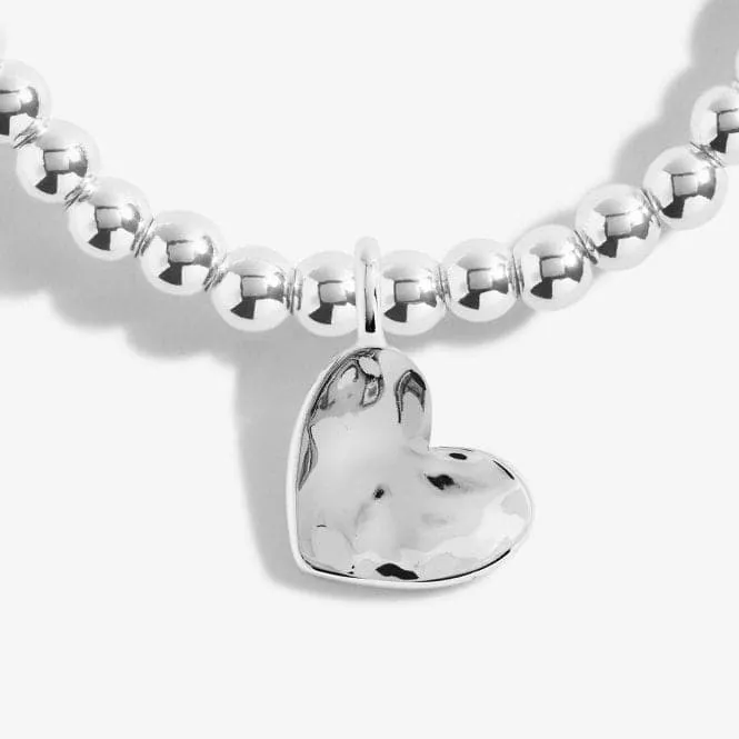 Anklet Silver Hammered Heart 5618