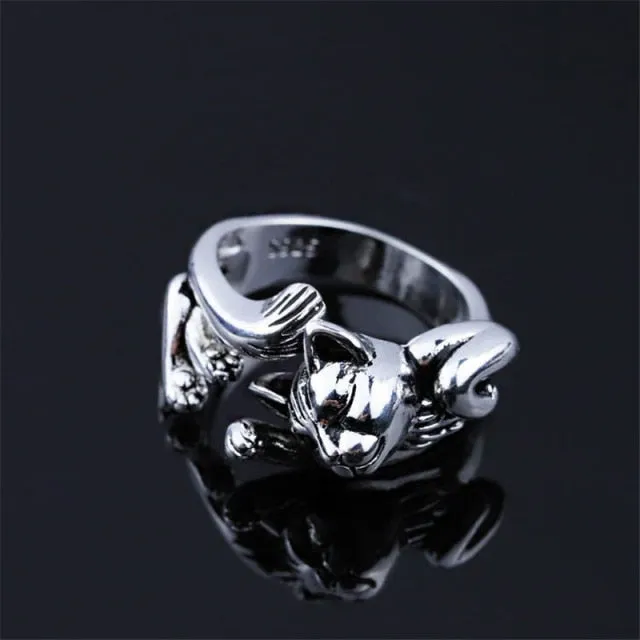 Antique Hand Finger Ring For Women Girl Jewelry Open Nail Rings Punk Retro Skull Skeleton Leaf Cross Flower Ring Bijoux