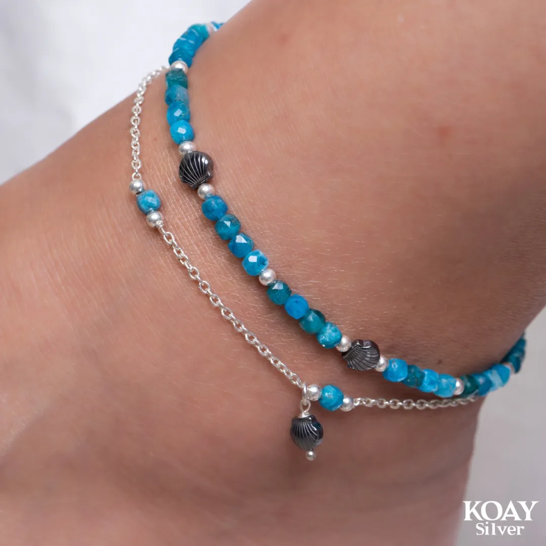 Apatite stones anklet