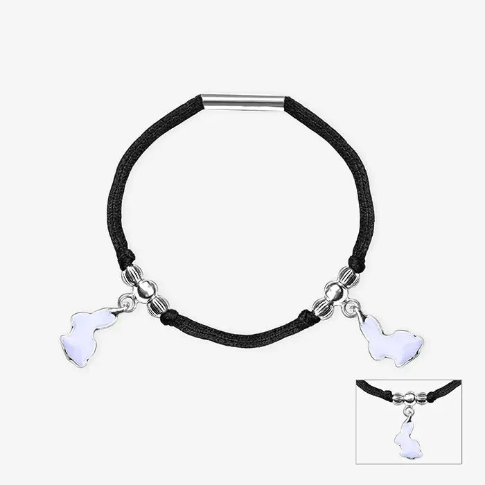 Asymmetric Silver Thread Anklet