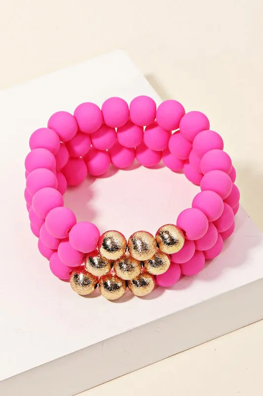 Ball Beaded Stackable Bracelet