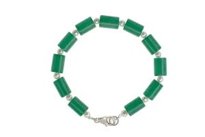 Barrel Aventurine & Pearl Bracelet