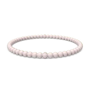 Beaded Stackable Silicone Bracelet - Pink Sand