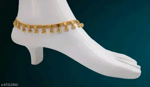 Beautiful Brass Women's Gold Plated Anklets