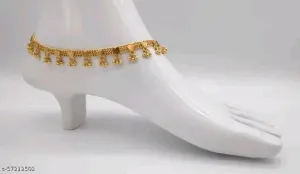 Beautiful Brass Women's Gold Plated Anklets