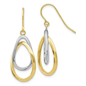 Ben Garelick Two-Tone Gold Teardrop Dangle Earrings