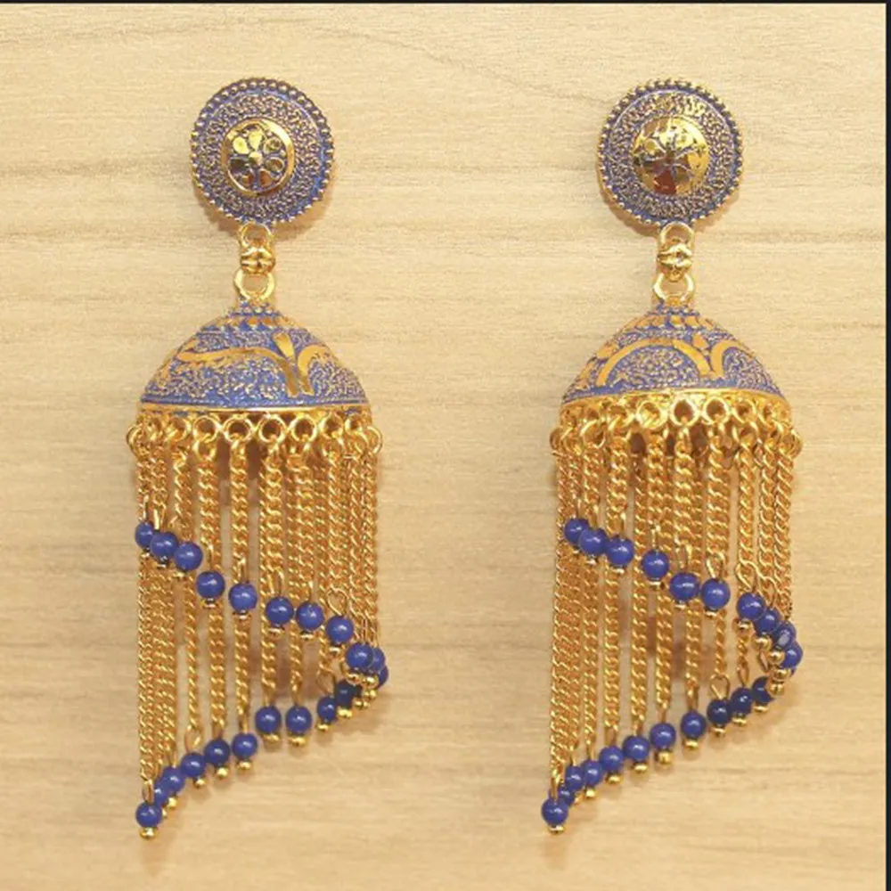 Bhavi Jewels Gold Plated Jhumki Earrings