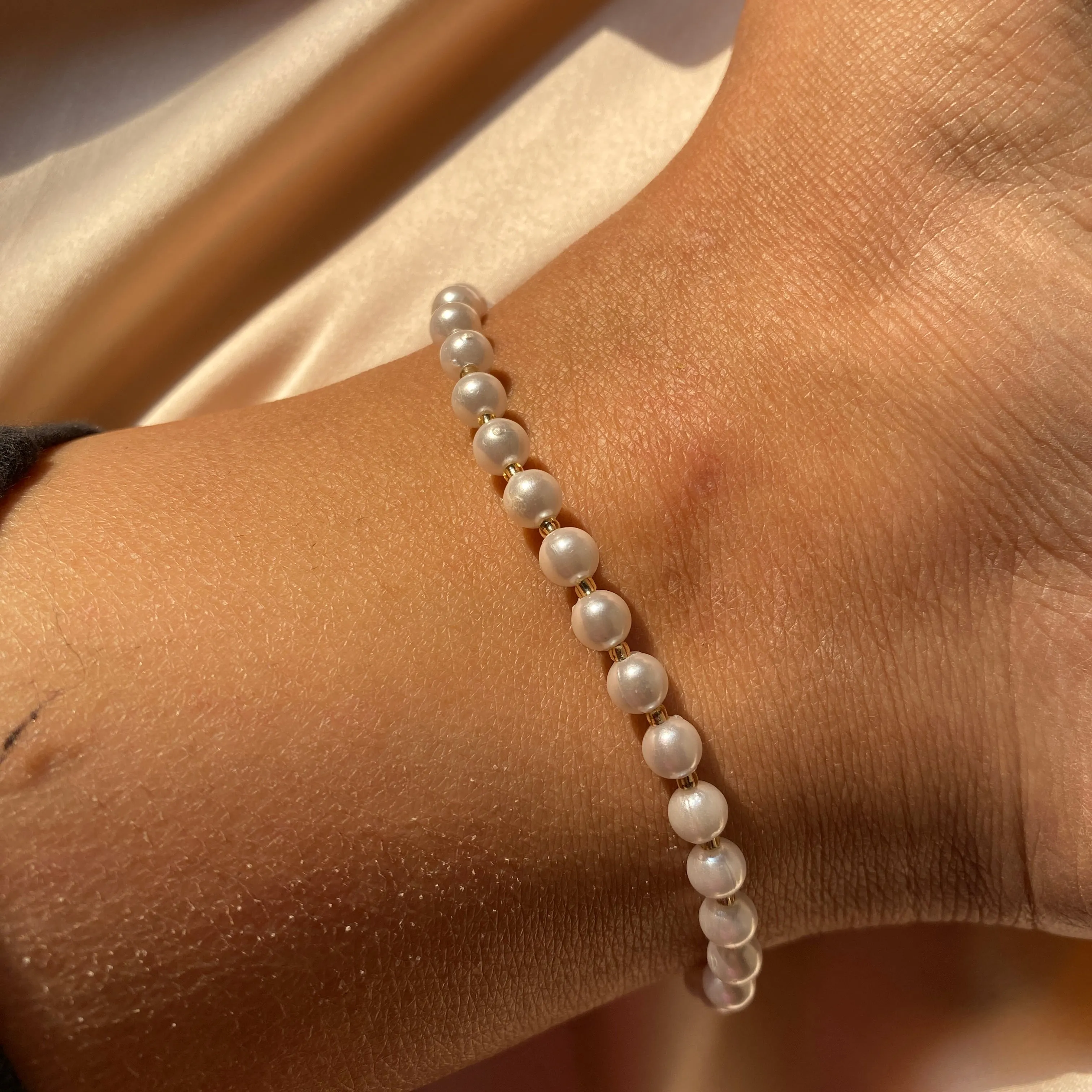 BIG CHUNKY PEARLS ANKLET