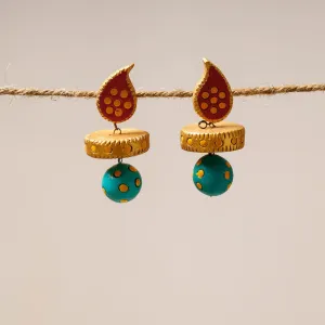 Bishnupur Handpainted Terracotta Earrings 36