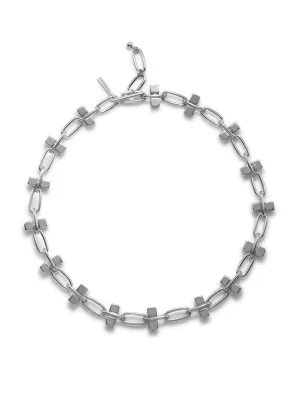 Blockbuster Silver Chain Collier Necklace