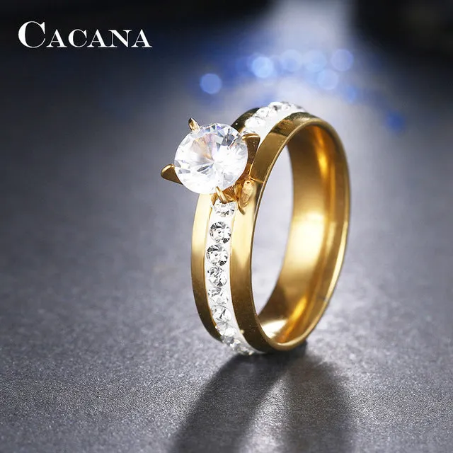 CACANA Top Quality Rings For Women Fashion Jewelry Wholesale NO.R110