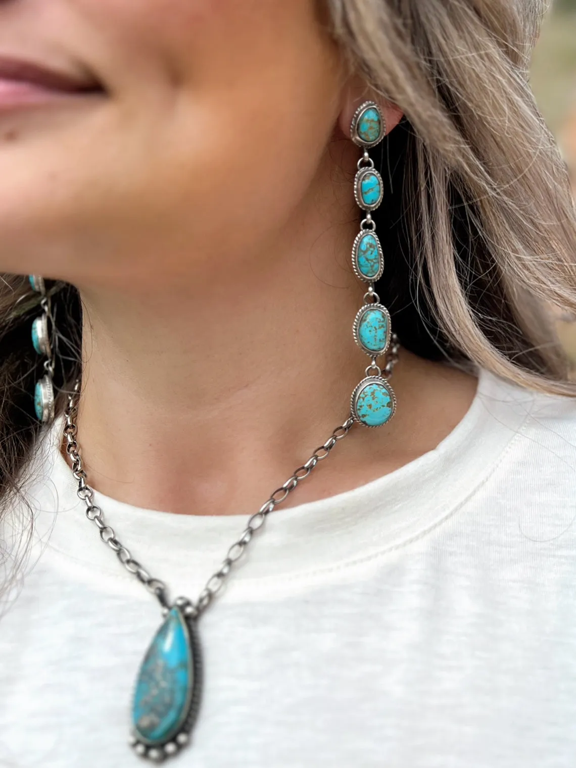 Cinco Turquoise Drop Earrings