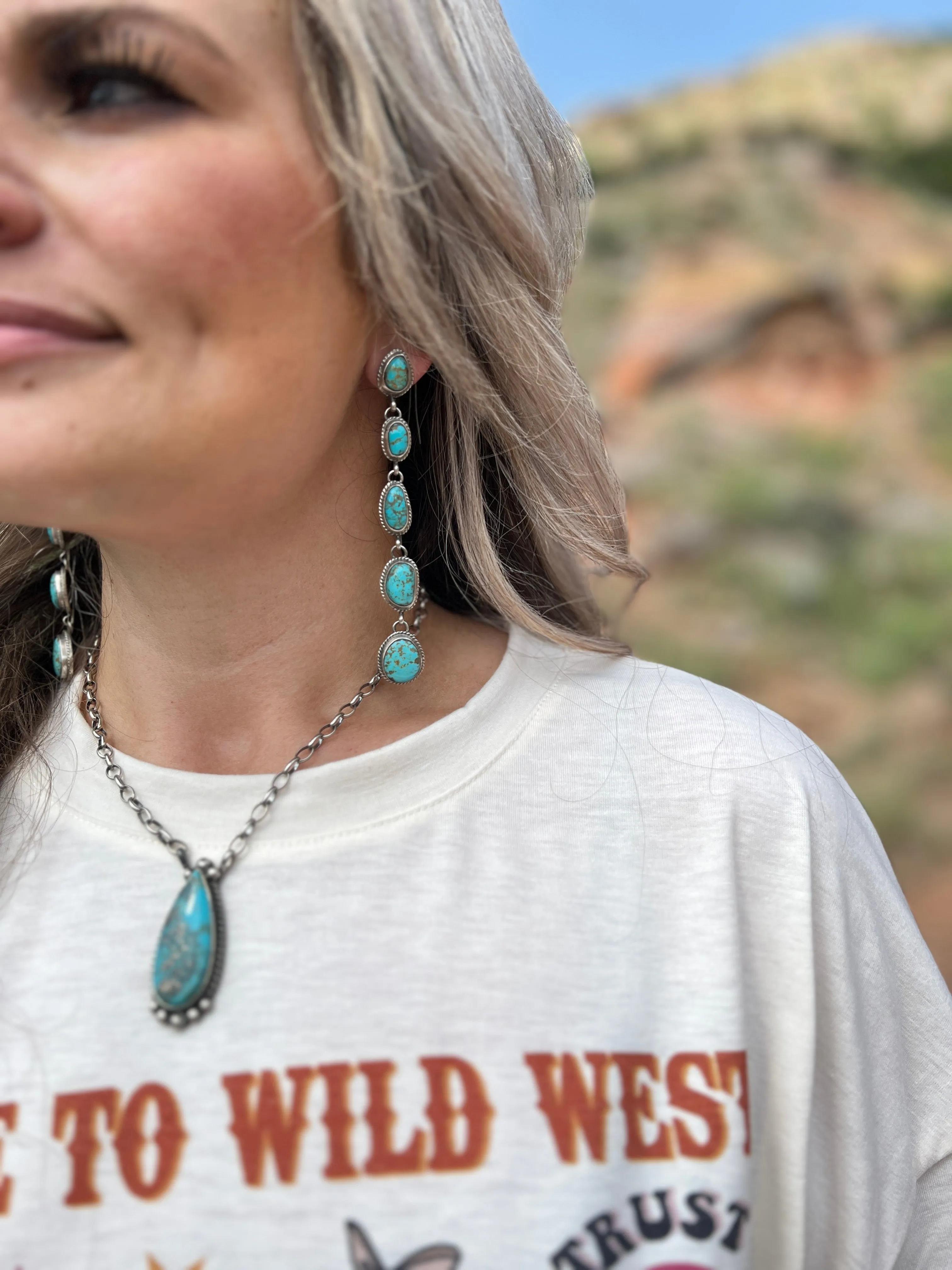 Cinco Turquoise Drop Earrings