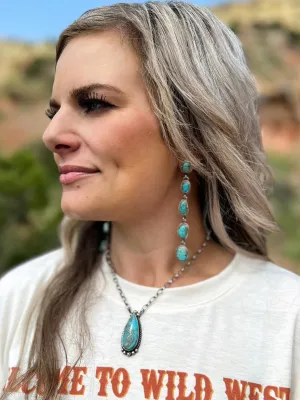 Cinco Turquoise Drop Earrings