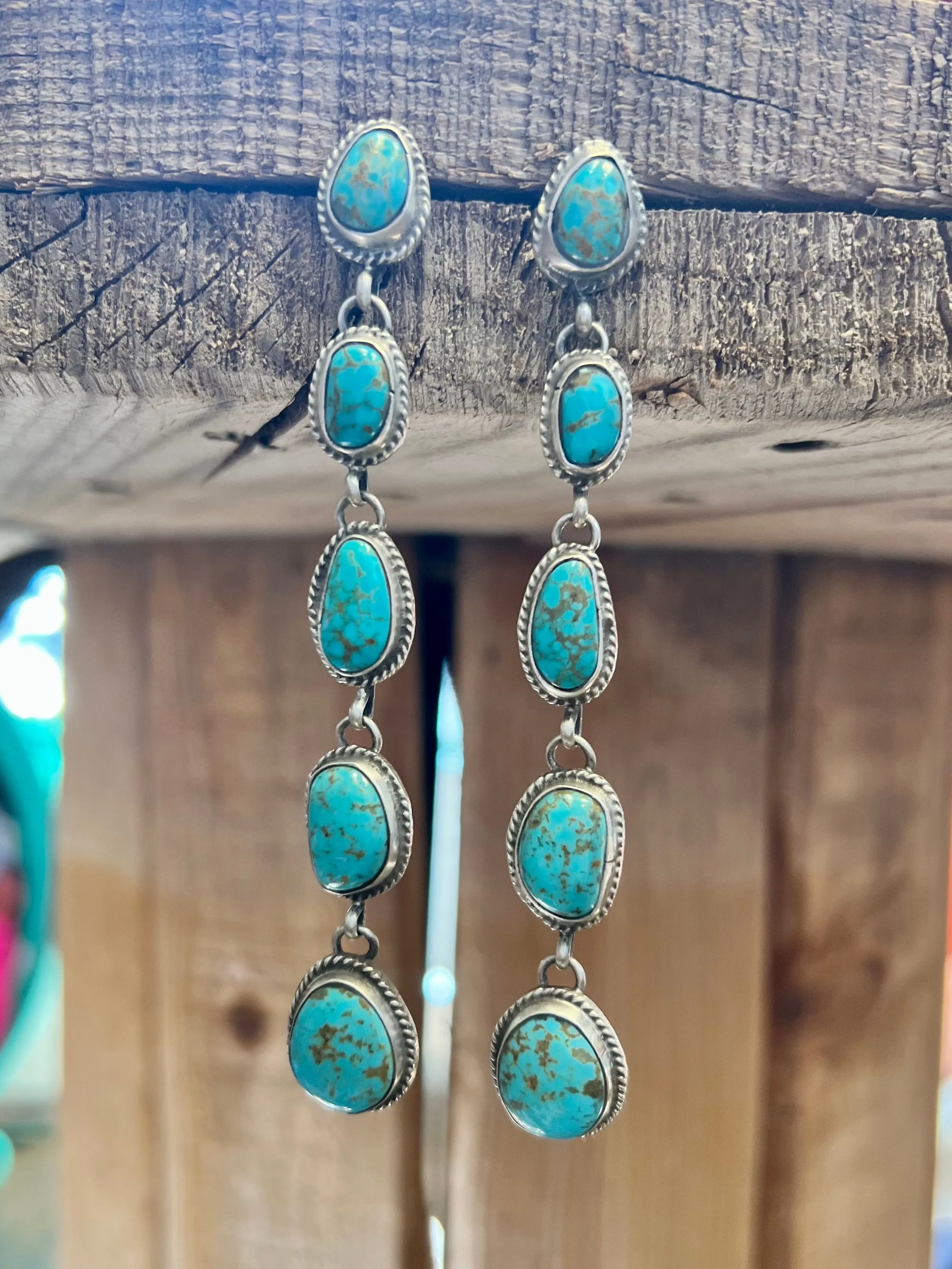 Cinco Turquoise Drop Earrings