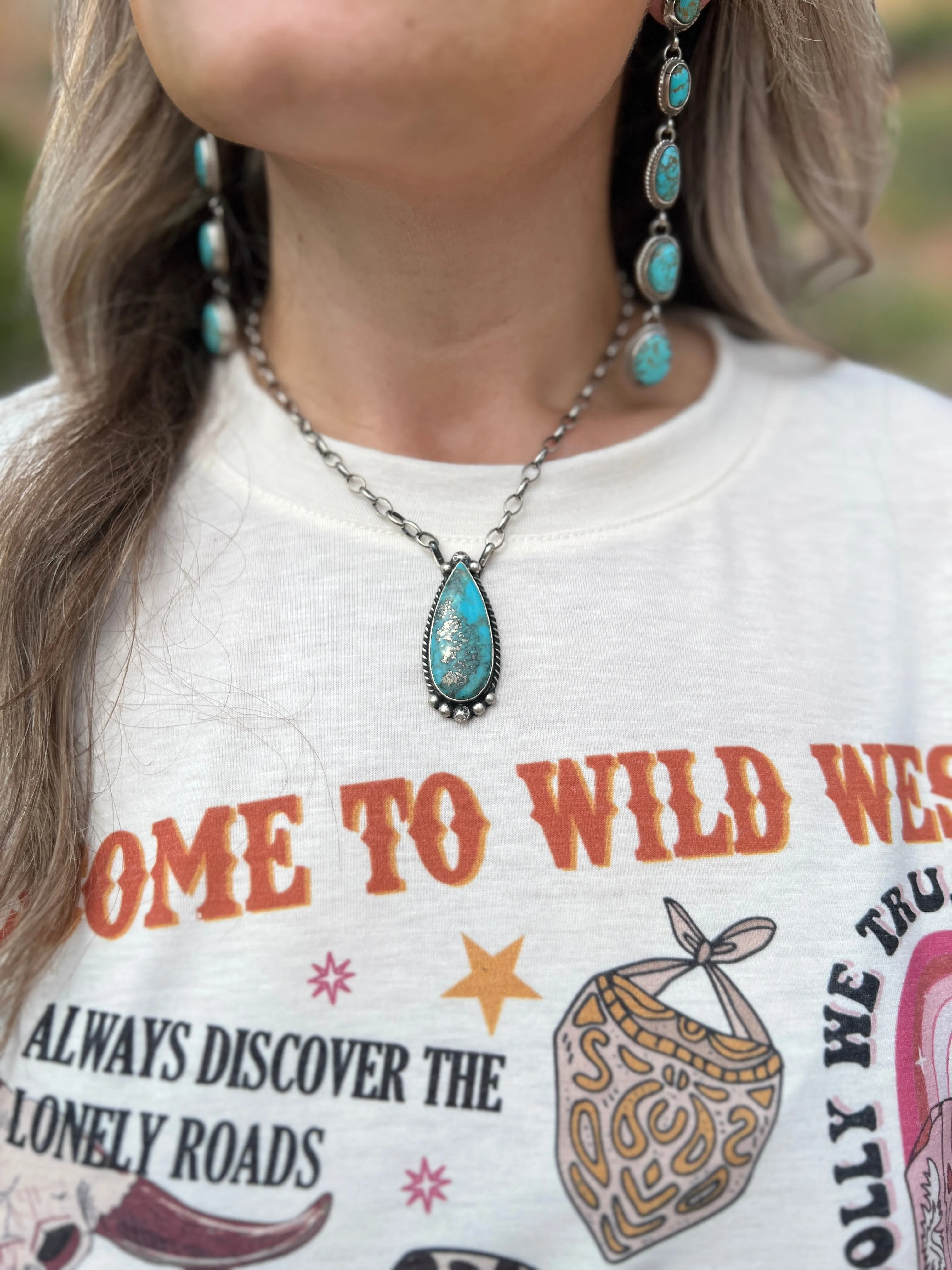 Cinco Turquoise Drop Earrings