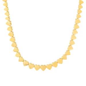 Classic Gold Heart Collar Necklace