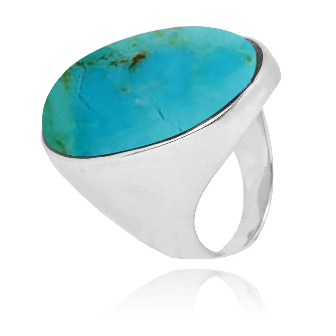 Compressed Turquoise  Statement Ring