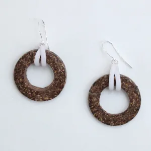 Compressed Wood Repurposed Jasmin Earrings