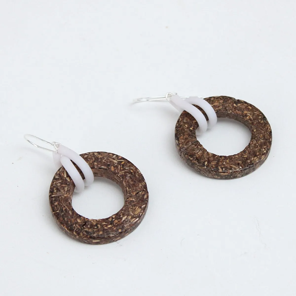 Compressed Wood Repurposed Jasmin Earrings