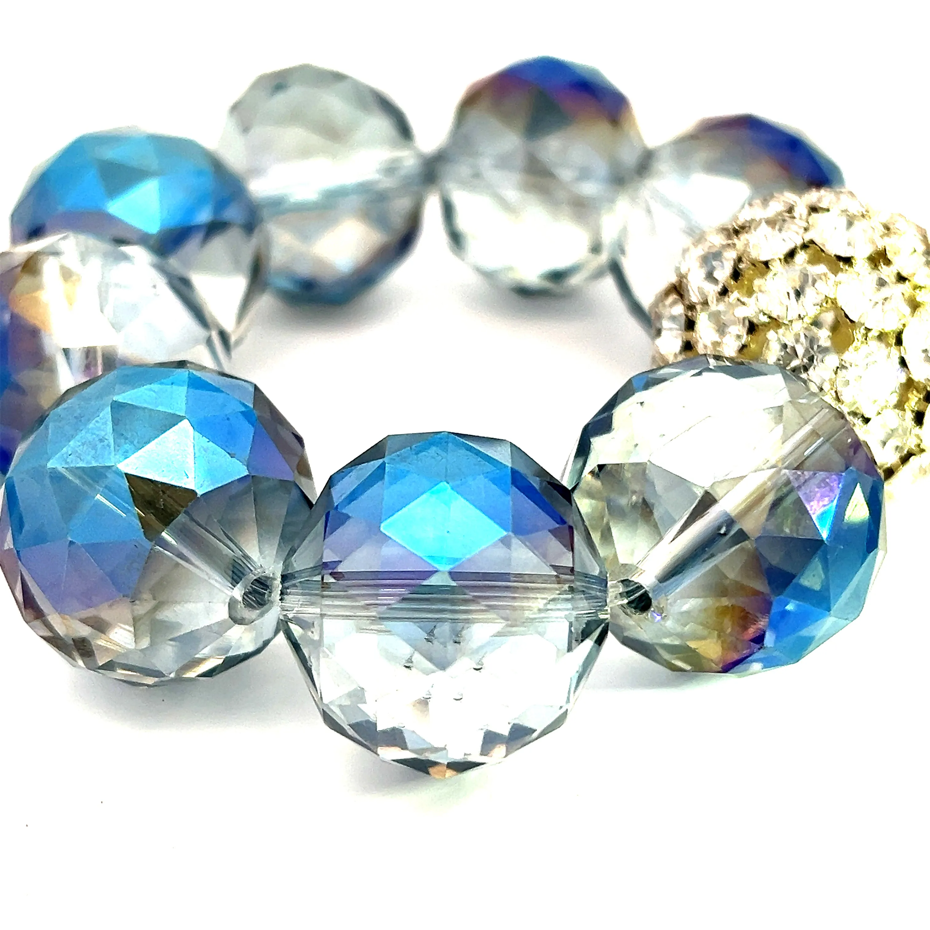 Crystal Sphere Disco Ball Stretch Bracelet