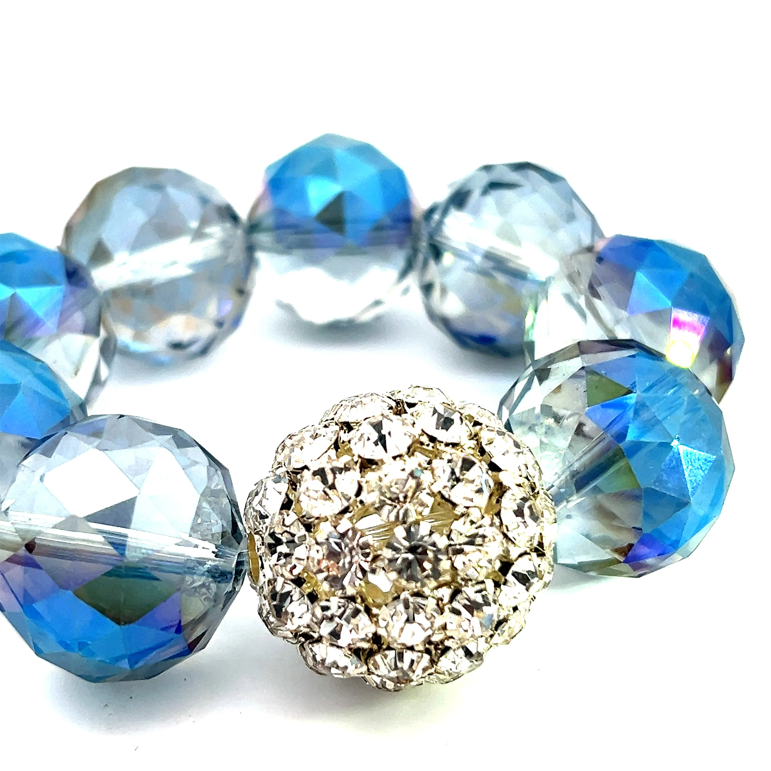 Crystal Sphere Disco Ball Stretch Bracelet