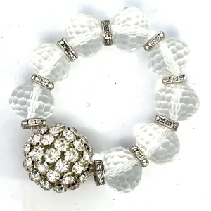 Crystal Sphere Disco Ball Stretch Bracelet