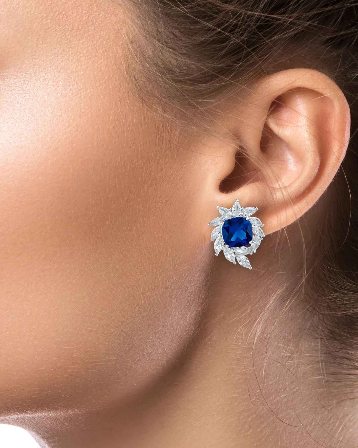 Cushion CZ Earrings