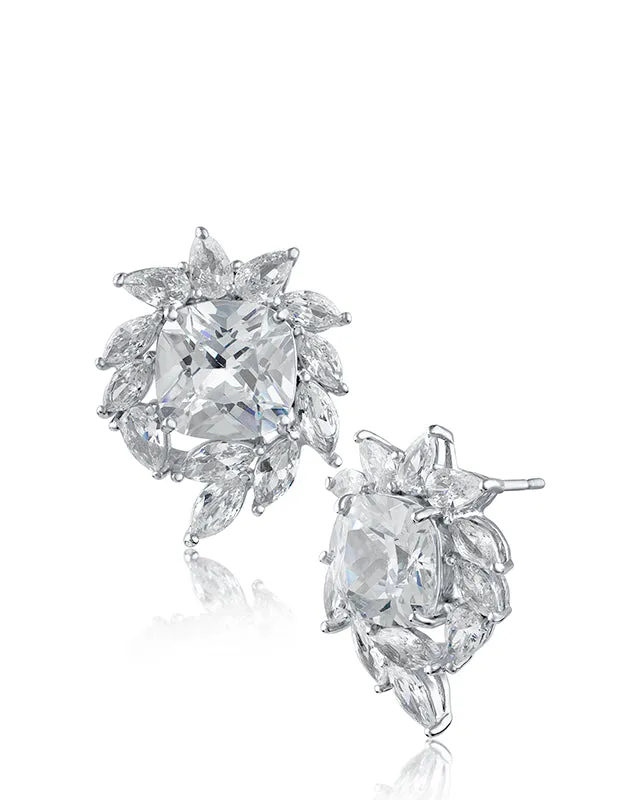 Cushion CZ Earrings