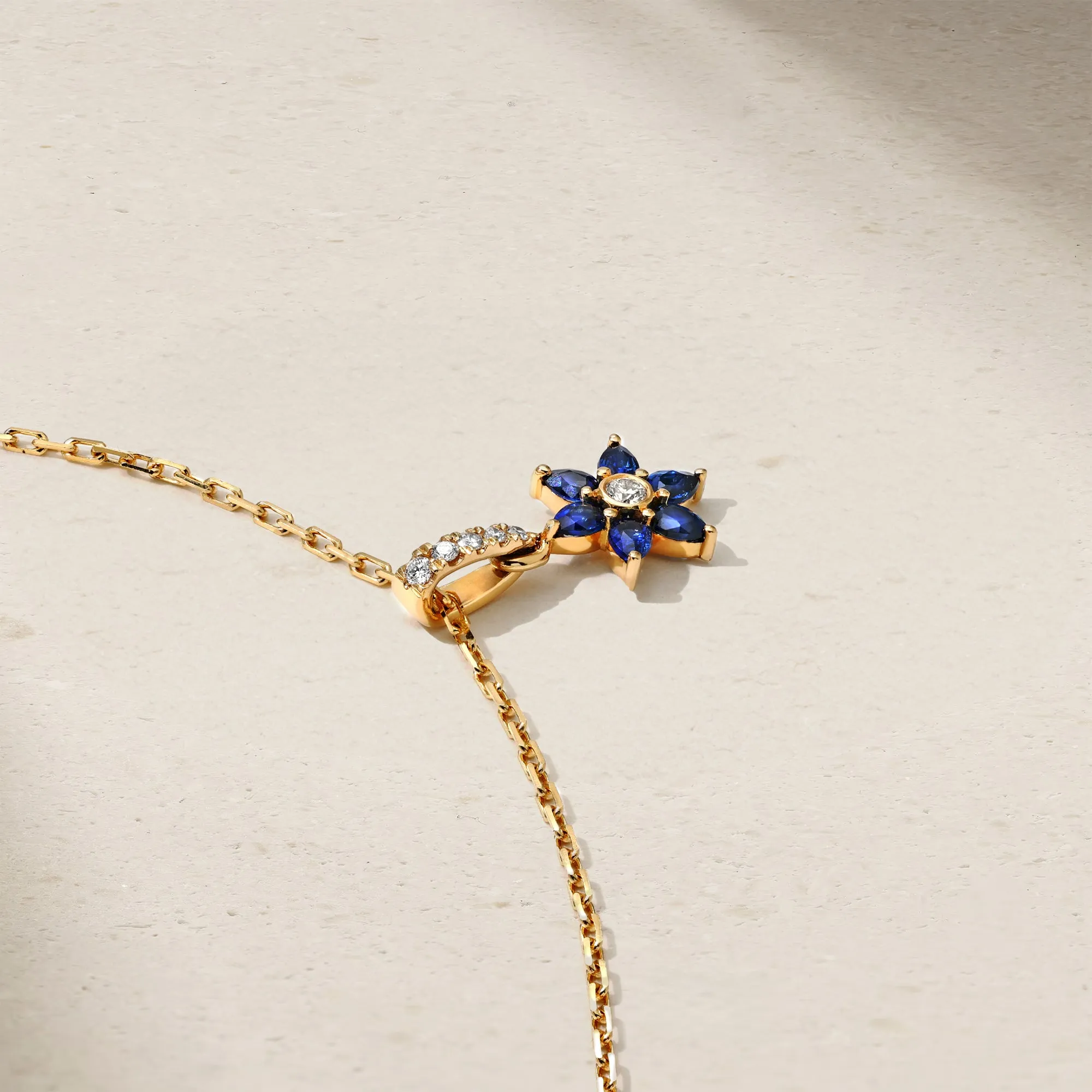 Daffodil Garden Sapphire and Diamond Pendant