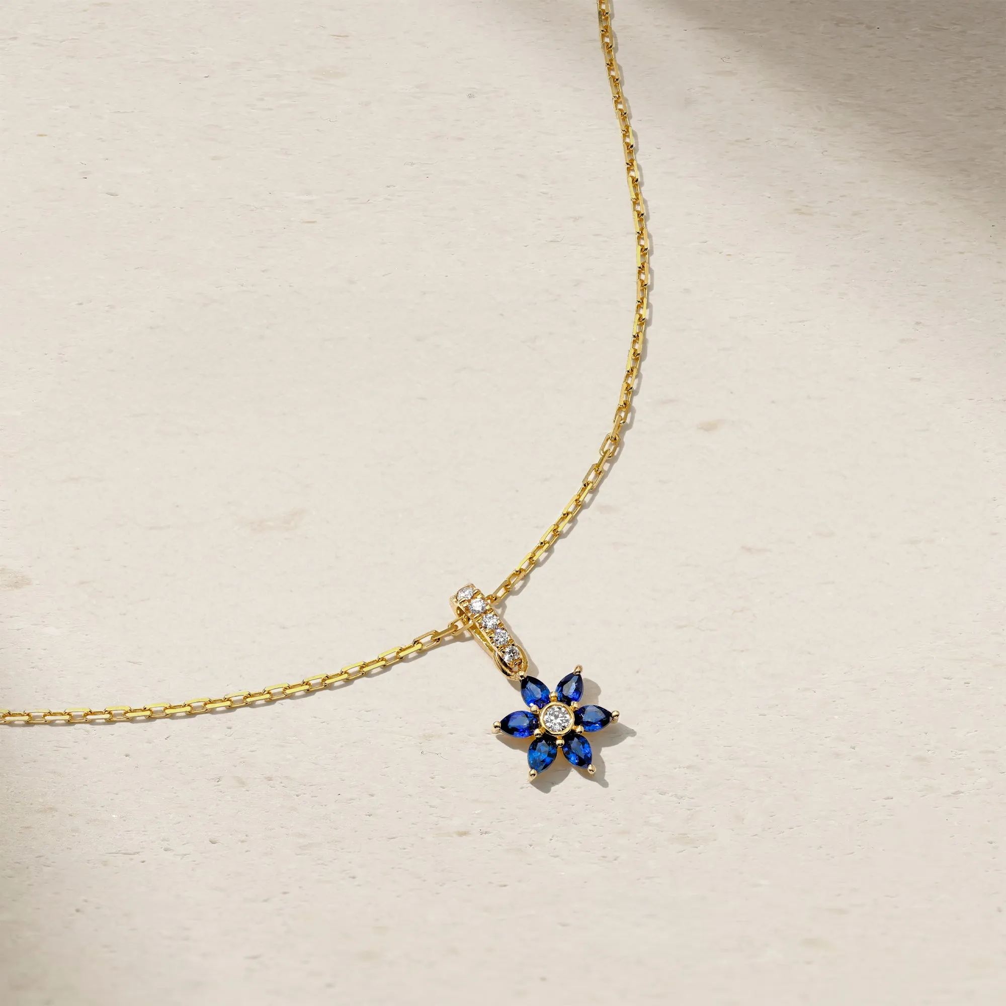 Daffodil Garden Sapphire and Diamond Pendant