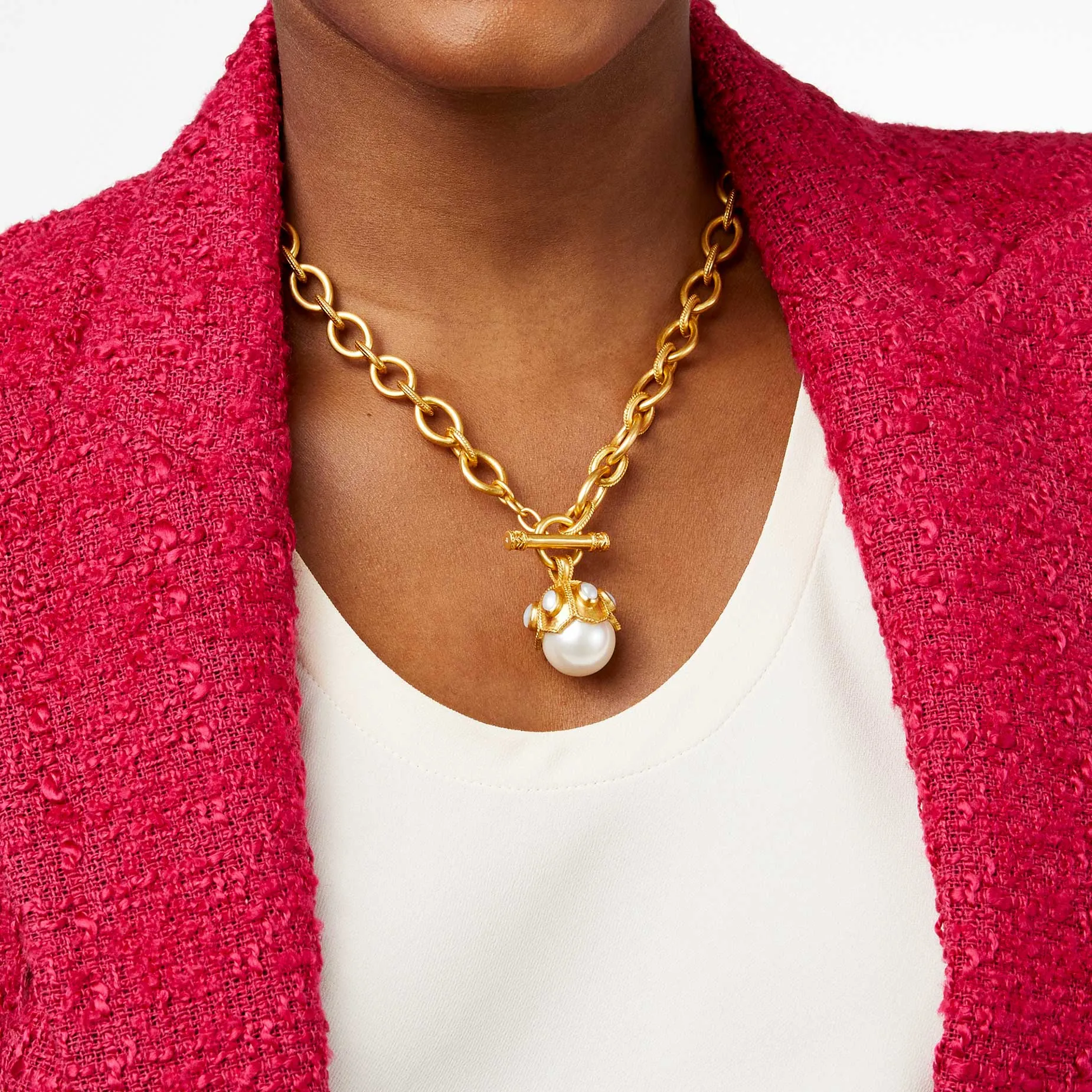 DELPHINE PEARL STATEMENT NECKLACE