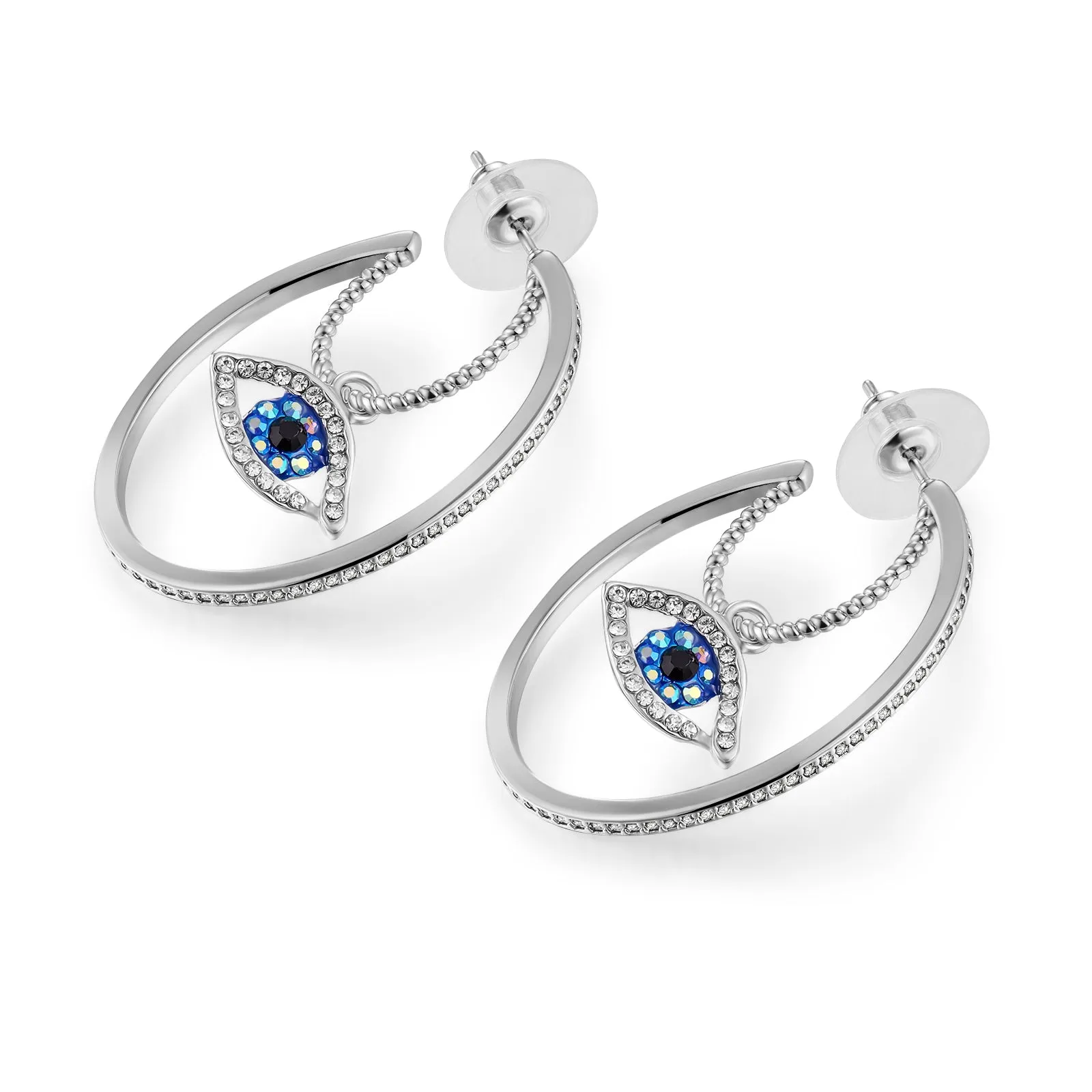 Double Hoop Eye Earrings