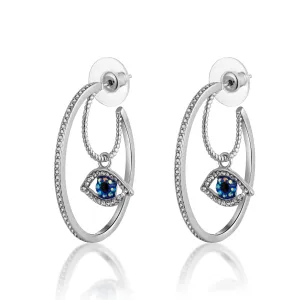 Double Hoop Eye Earrings