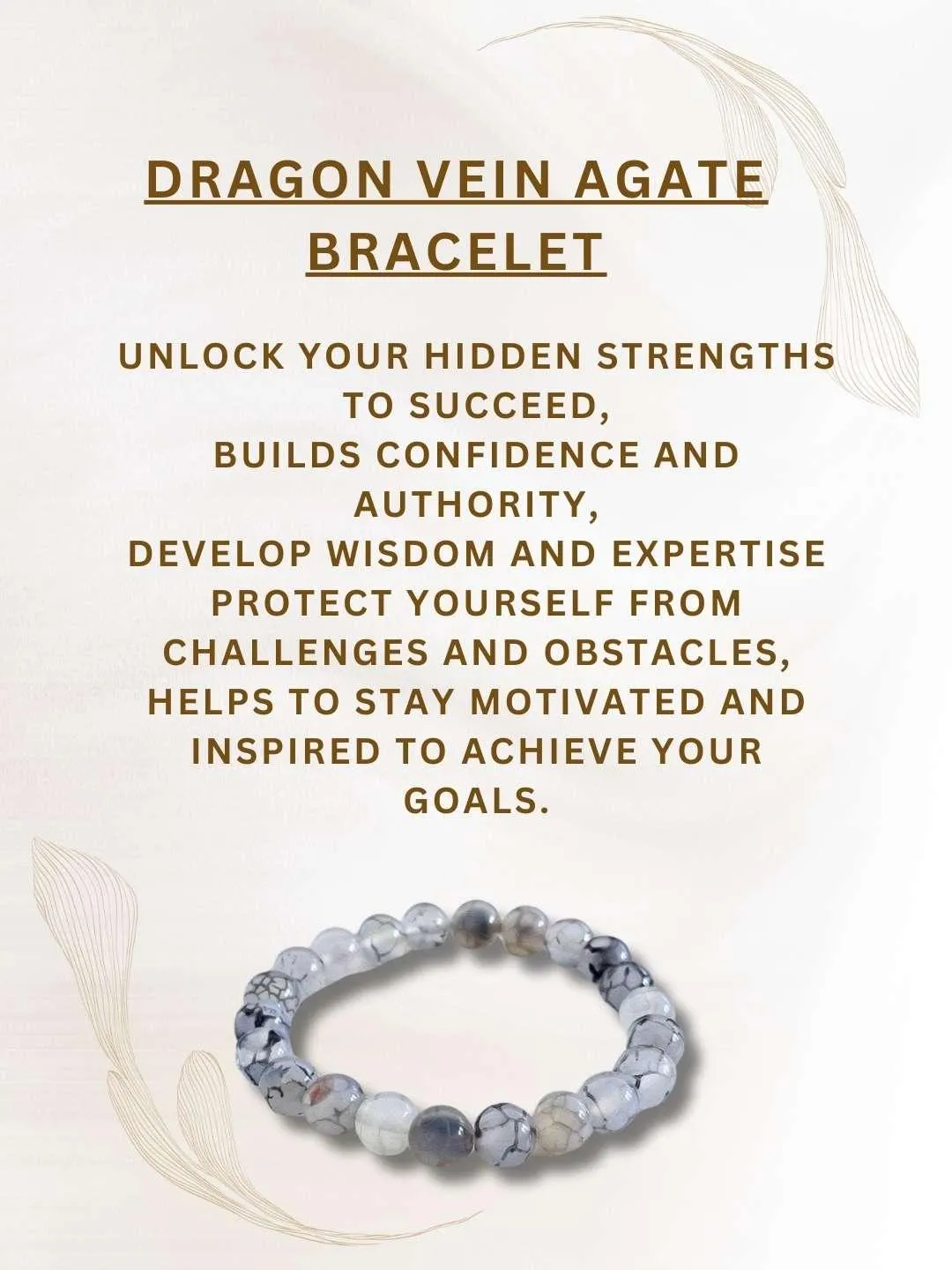 Dragon Vein Agate Bracelet