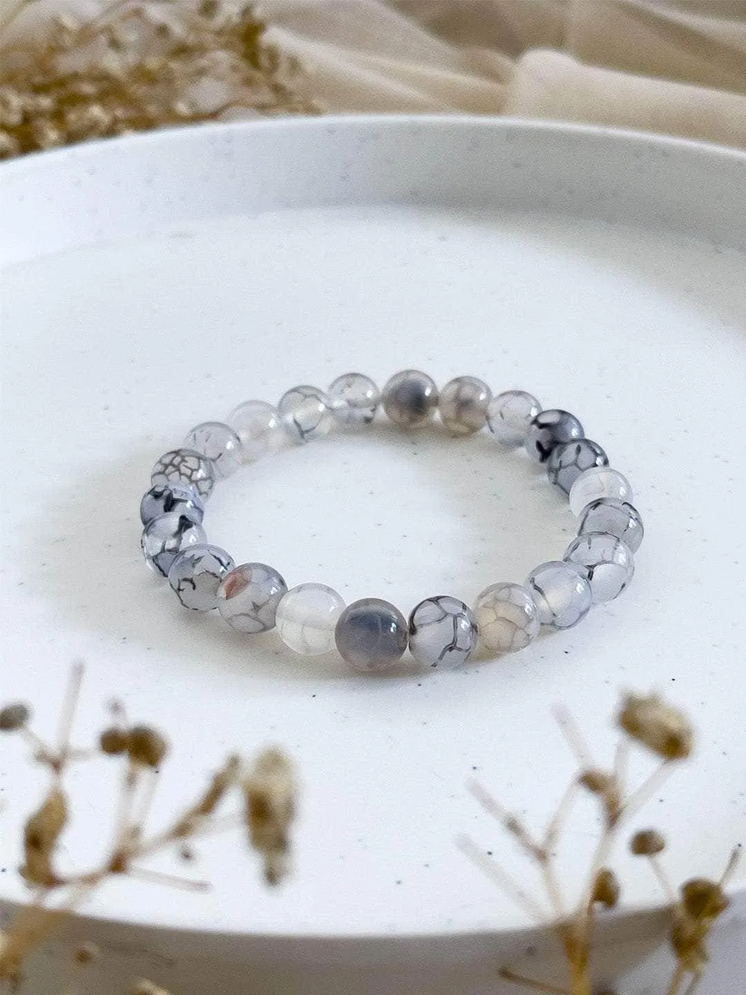 Dragon Vein Agate Bracelet