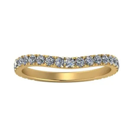 Elowen Curved Trendy Lab Diamond Wedding Ring